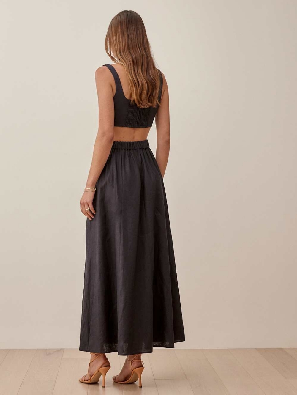Reformation Palm Linen Skirt Size 8 - Picture 3 of 12